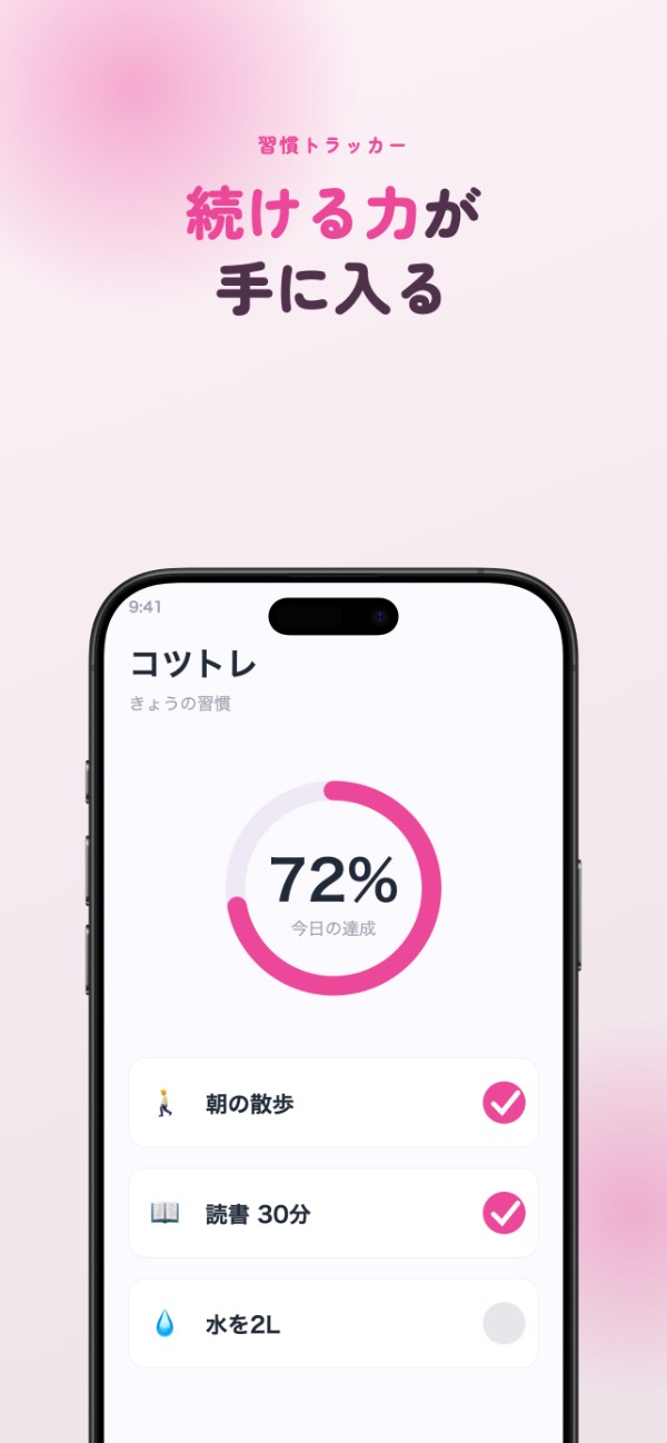 App SS 出力サンプル:ヒーロー(続ける力が手に入る)